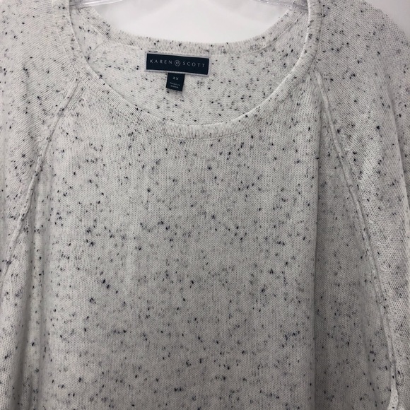 12. NWT Karen Scott Confetti Blue & Navy Tunic Sweater - Picture 5 of 7